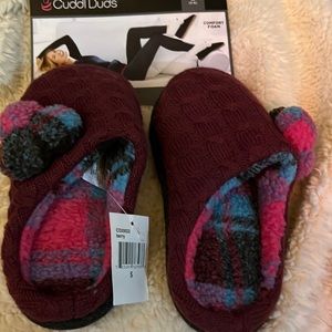 New Cuddi Duds Womens Comfort Foam Slippers S 5-6 NWT